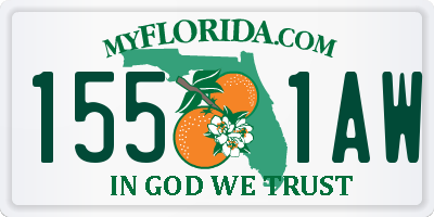 FL license plate 1551AW
