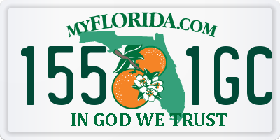 FL license plate 1551GC