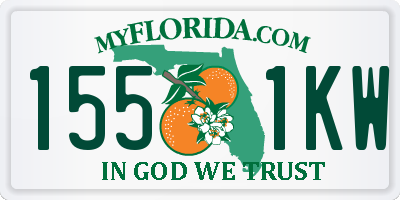 FL license plate 1551KW