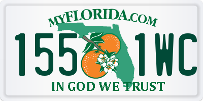 FL license plate 1551WC