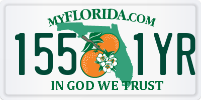 FL license plate 1551YR