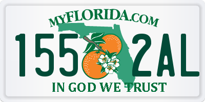 FL license plate 1552AL