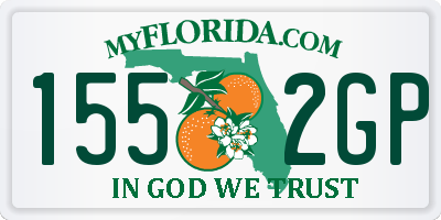 FL license plate 1552GP