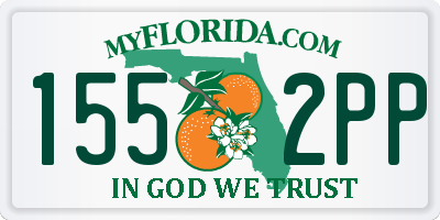 FL license plate 1552PP