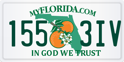FL license plate 1553IV