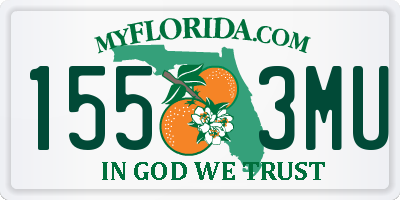 FL license plate 1553MU