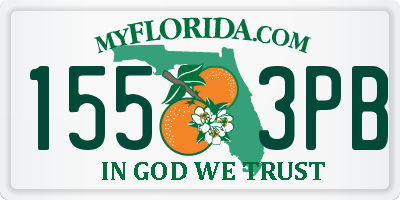 FL license plate 1553PB