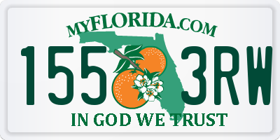 FL license plate 1553RW