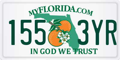 FL license plate 1553YR