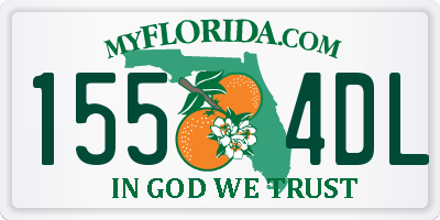 FL license plate 1554DL