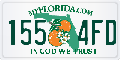 FL license plate 1554FD