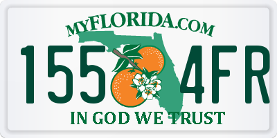 FL license plate 1554FR