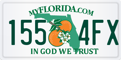 FL license plate 1554FX