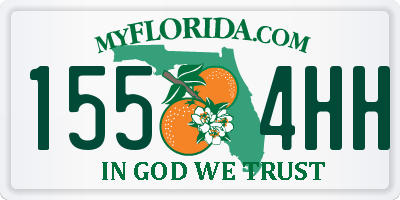 FL license plate 1554HH