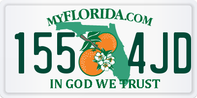 FL license plate 1554JD