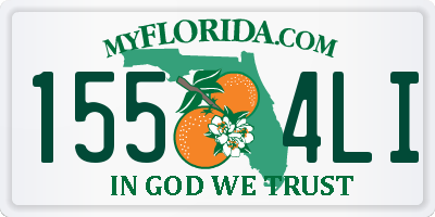 FL license plate 1554LI