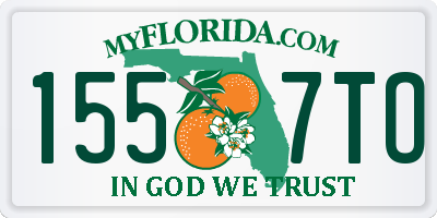FL license plate 1557TO