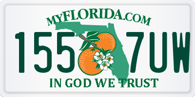 FL license plate 1557UW