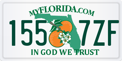FL license plate 1557ZF