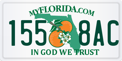 FL license plate 1558AC