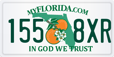FL license plate 1558XR