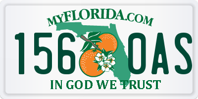 FL license plate 1560AS