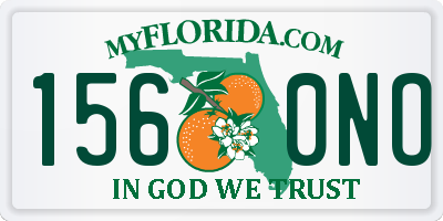FL license plate 1560NO