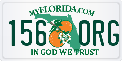 FL license plate 1560RG