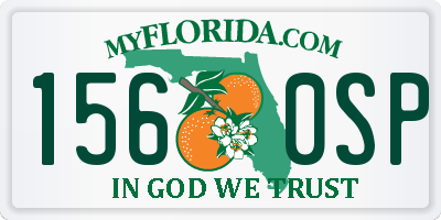 FL license plate 1560SP