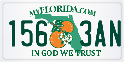 FL license plate 1563AN
