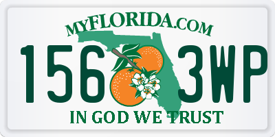 FL license plate 1563WP