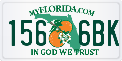 FL license plate 1566BK