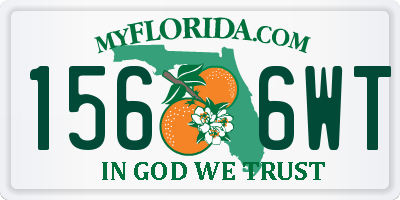 FL license plate 1566WT