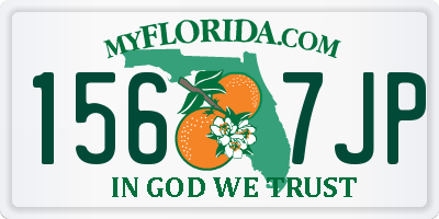 FL license plate 1567JP