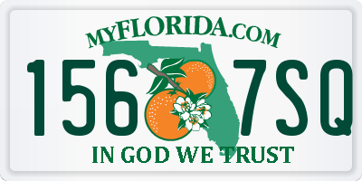 FL license plate 1567SQ