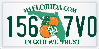 FL license plate 1567VO
