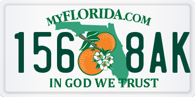 FL license plate 1568AK