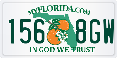 FL license plate 1568GW