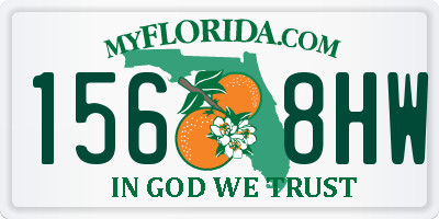 FL license plate 1568HW
