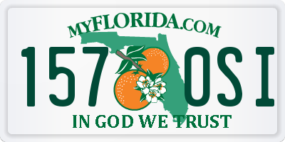 FL license plate 1570SI