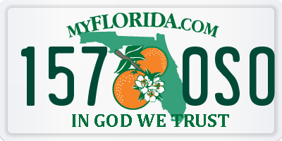 FL license plate 1570SO