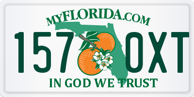 FL license plate 1570XT