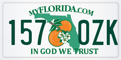 FL license plate 1570ZK
