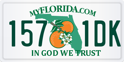 FL license plate 1571DK