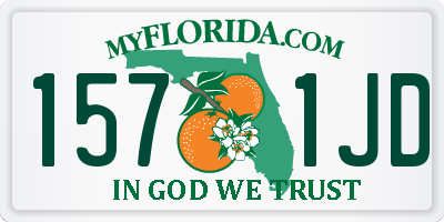 FL license plate 1571JD