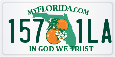 FL license plate 1571LA