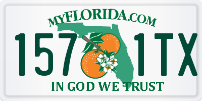 FL license plate 1571TX