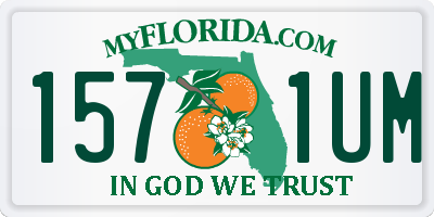 FL license plate 1571UM