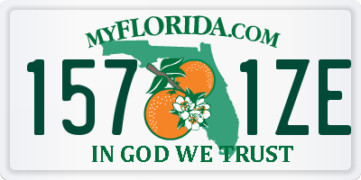FL license plate 1571ZE