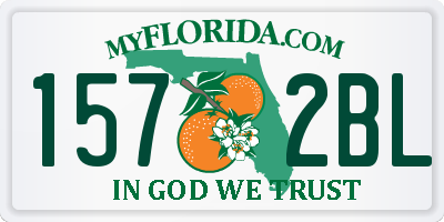 FL license plate 1572BL